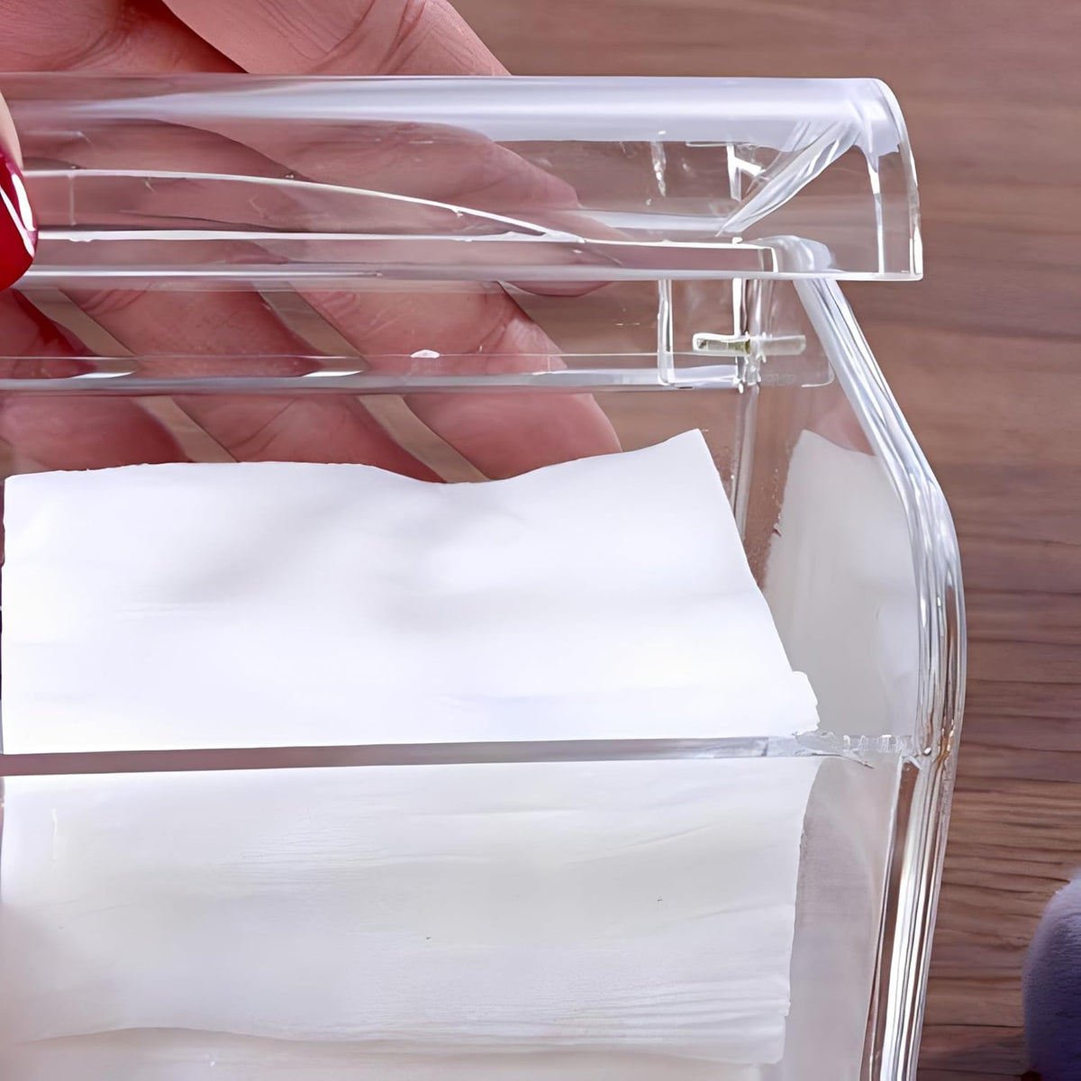 Qtip Holder Dispenser for Cotton Ball Swab,Floss,Clear